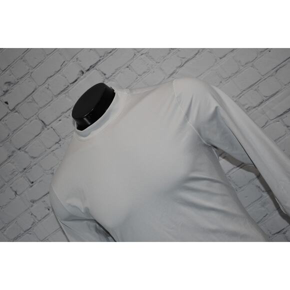 Under Armour Golf Gym Shirt Mock Turtleneck Mens Size XL Fitted White ColdGear - Picture 1 of 8
